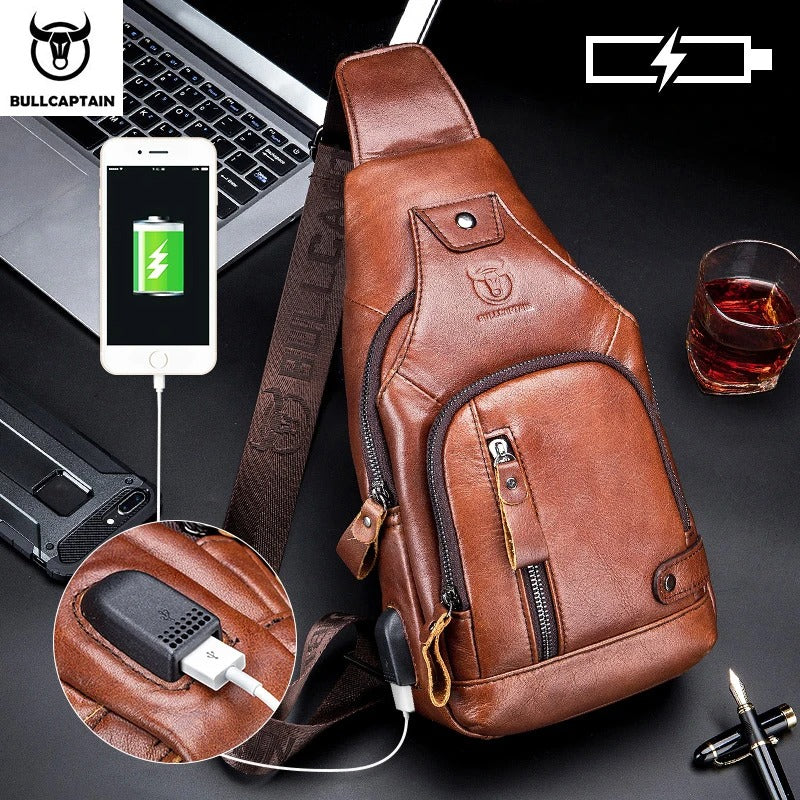 Bullcaptain Leather Slig Bag