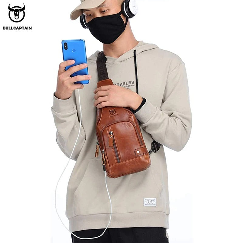 Bullcaptain Leather Slig Bag