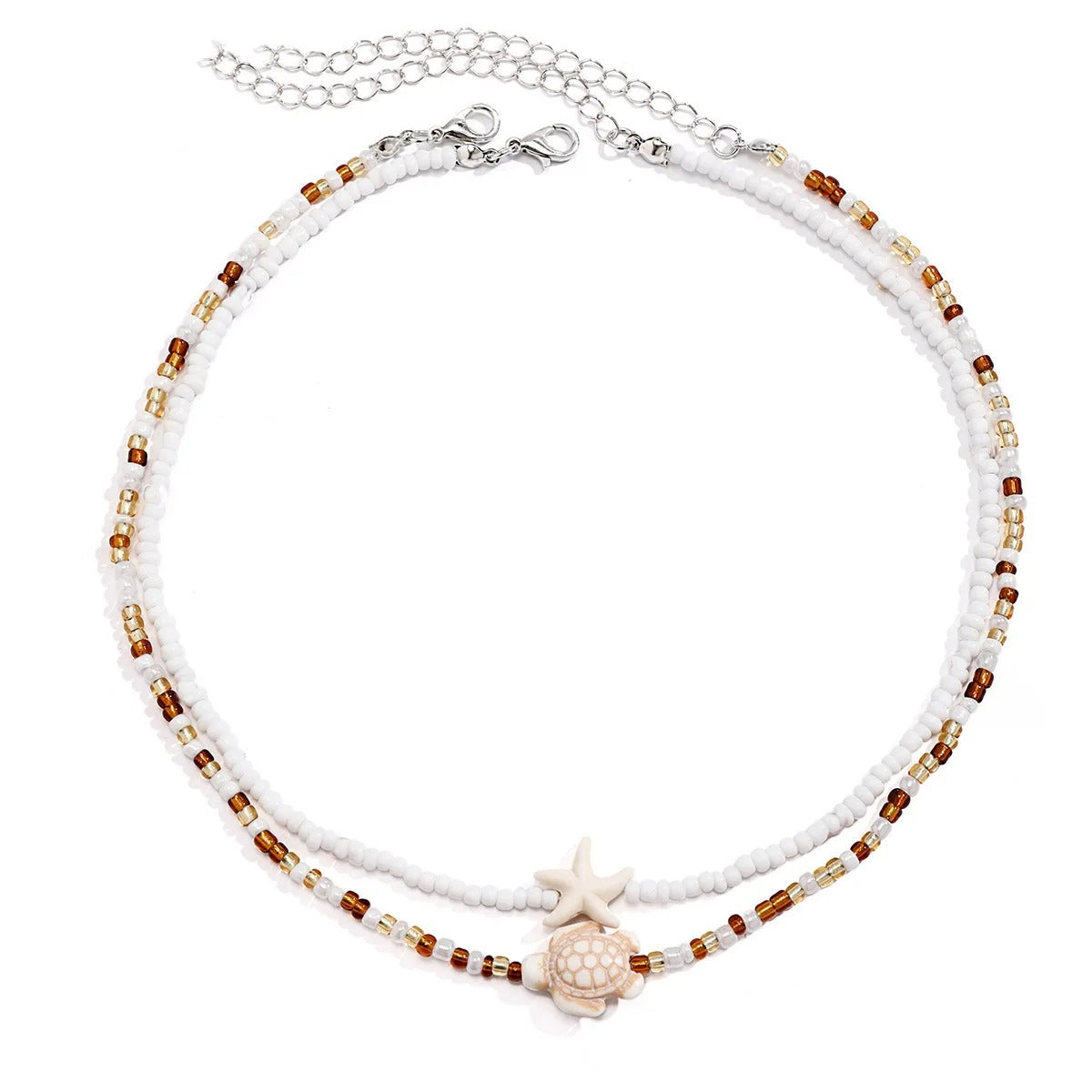 Layered Beads Choker Necklace