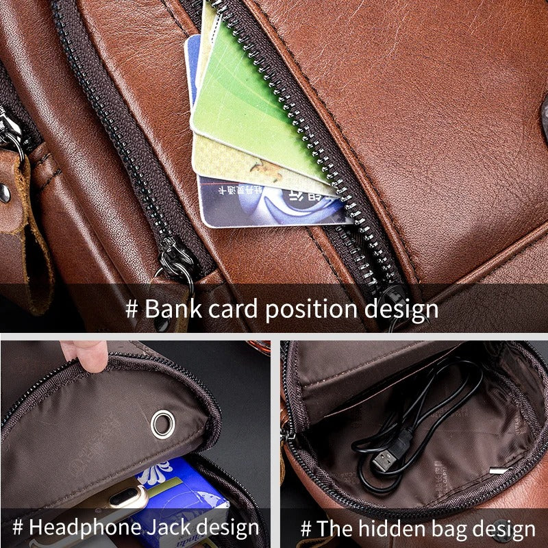 Bullcaptain Leather Slig Bag