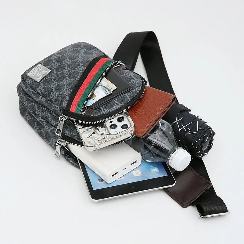 PU Leather Crossbody Chest Bag