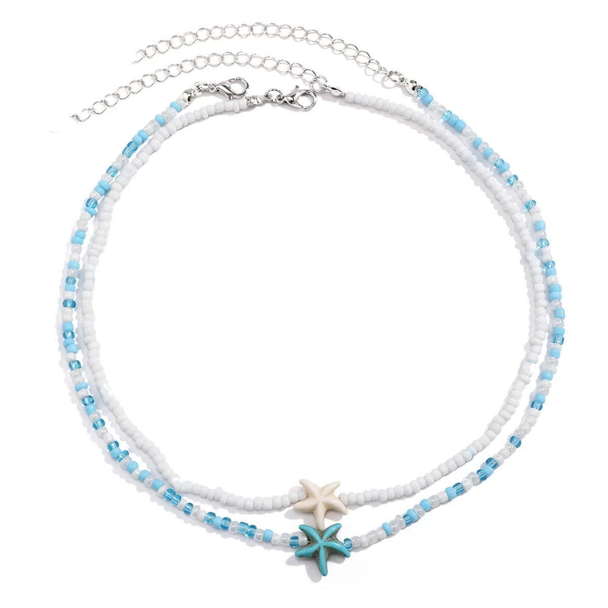 Layered Beads Choker Necklace
