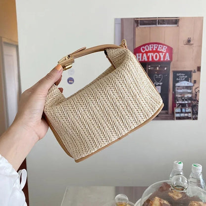 Woven Bucket Crossbody Bag