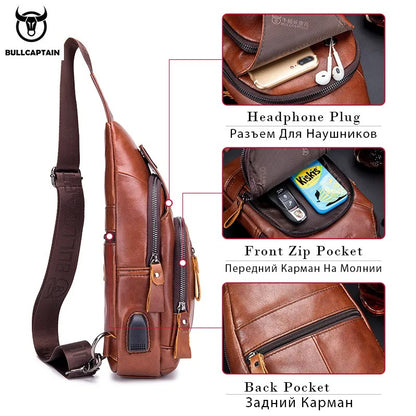 Bullcaptain Leather Slig Bag