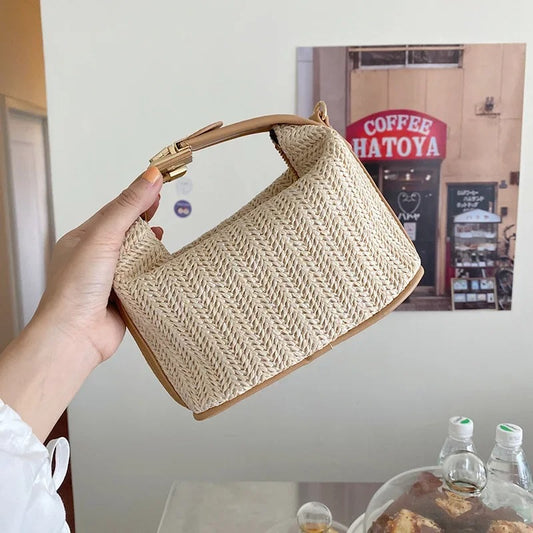 Woven Bucket Crossbody Bag