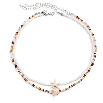 Layered Beads Choker Necklace