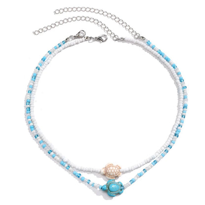 Layered Beads Choker Necklace