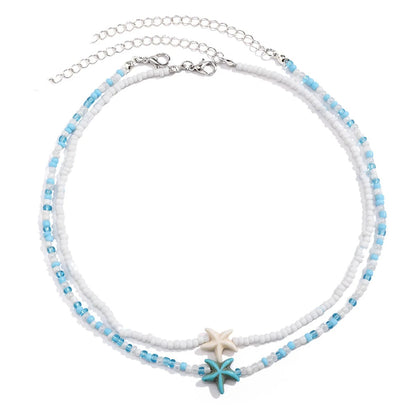 Layered Beads Choker Necklace
